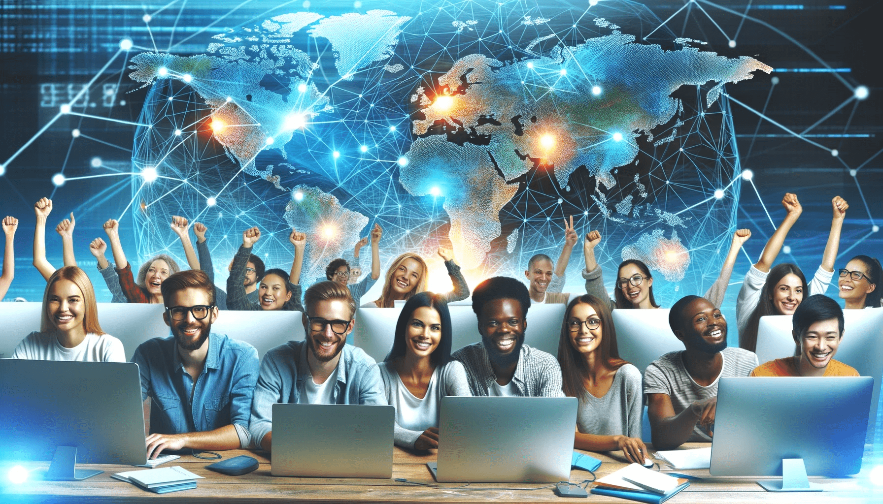 Innovators collaborating on peace technology projects