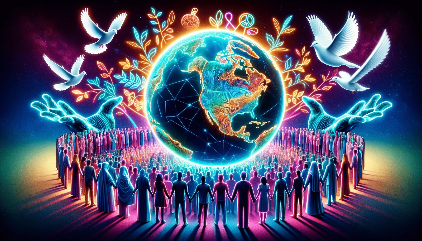 Abstract illustration representing community building and collaboration